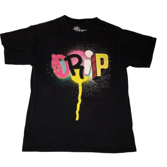 DRIP STREETWEAR SHORT SLEEVE T SHIRT SZ M BLACK VIBES BAILEY APPAREL CO MENS - Picture 1 of 4